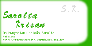 sarolta krisan business card